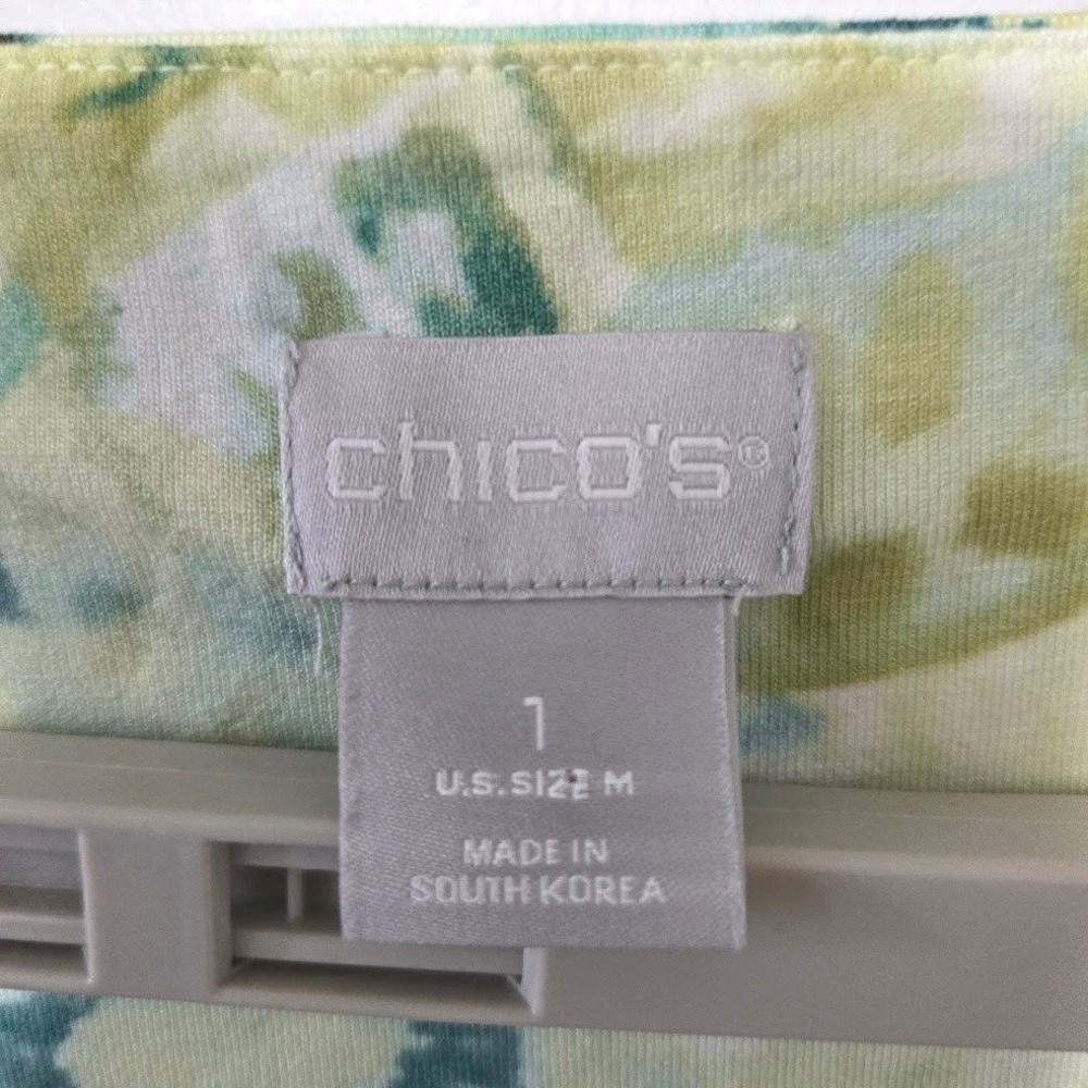 Chico's Women Top Abstract Floral Print Rayon Spandex Casual Size 1‎ M - Picture 4 of 8